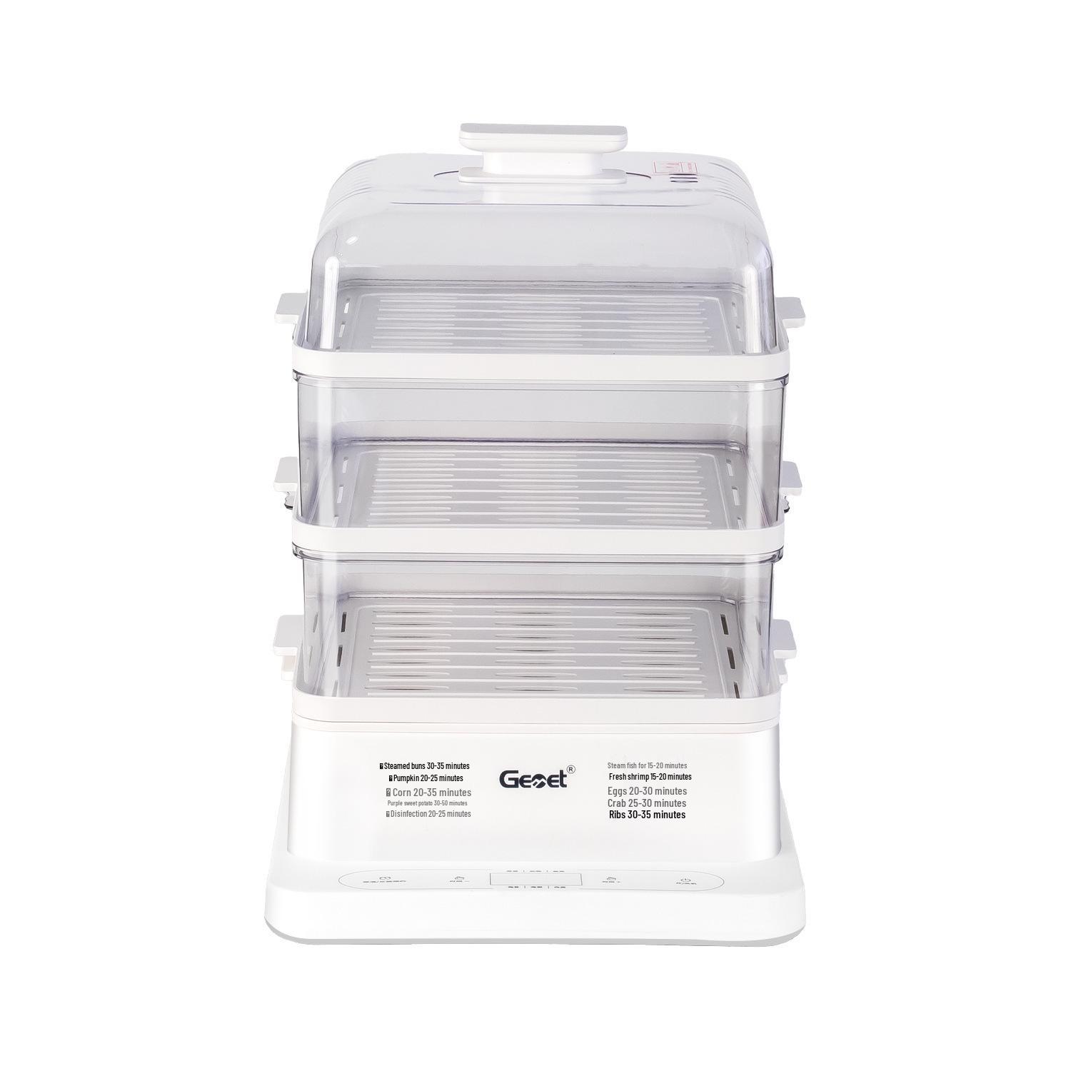 Gemet 24L Three-Tier Electric Steamer: Multi-functional German Brand Steaming Basket for Home Use.