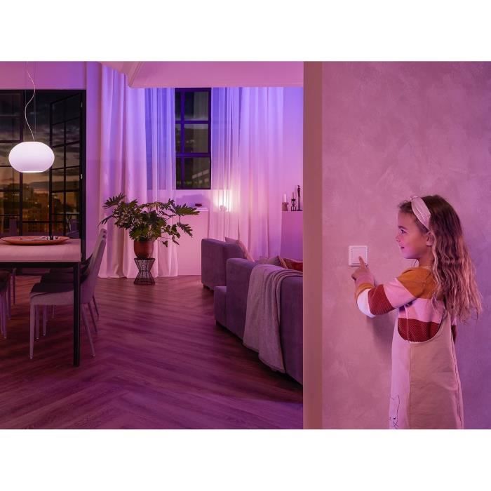 Module d'interrupteur mural Philips Hue - Blanc - Compatible Alexa, Google Assistant et Apple Homekit