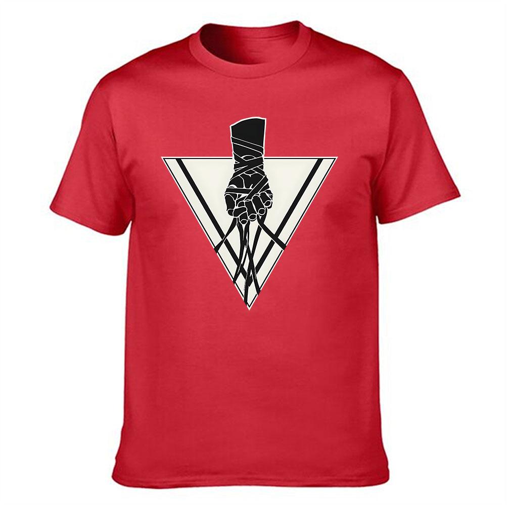 Mens Cotton TShirt Bandaged Skeleton Hand Graphic Print Casual Crew Neck Tee for Daily Wear S