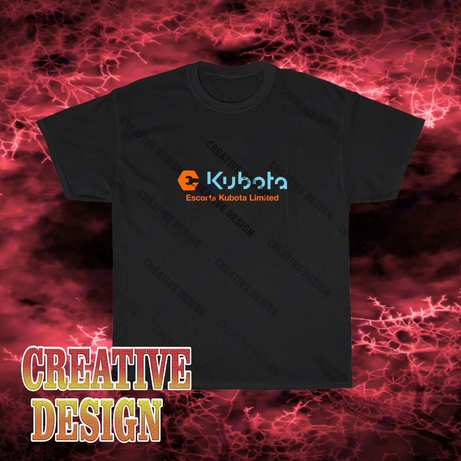 New Design Kubota Tractor Logo Unisex Black T-Shirt L