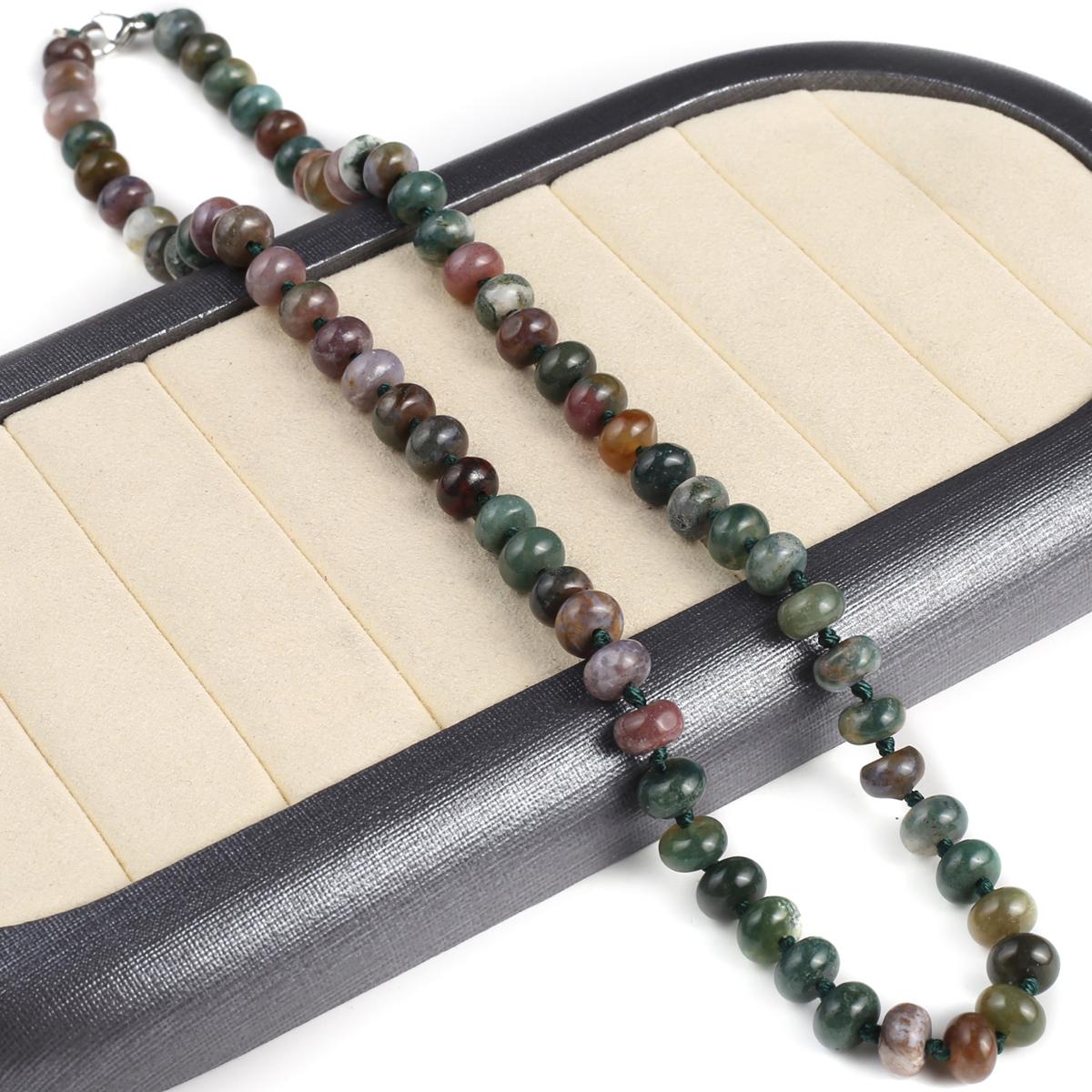 

Женское ожерелье из натурального камня, индийские агаты, ожерелье, нерегулярные бусины, подвески для подарка на день рождения, длина 45 см 45cm