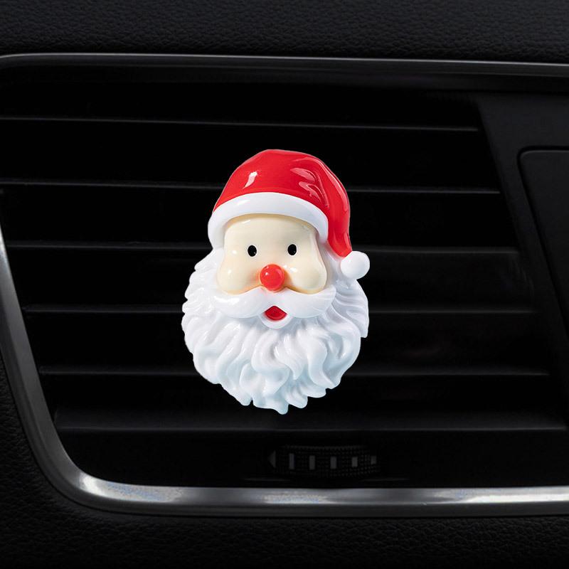 Christmas Car Air Outlet Perfume Clip Elk Car Fragrance Air Conditioner Perfume Decorations Santa Claus Decorations