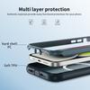 For iPhone 15 Plus/14 Plus Case Compatible with MagSafe Lens Frame Kickstand TPU + PC Shockproof Phone Cover