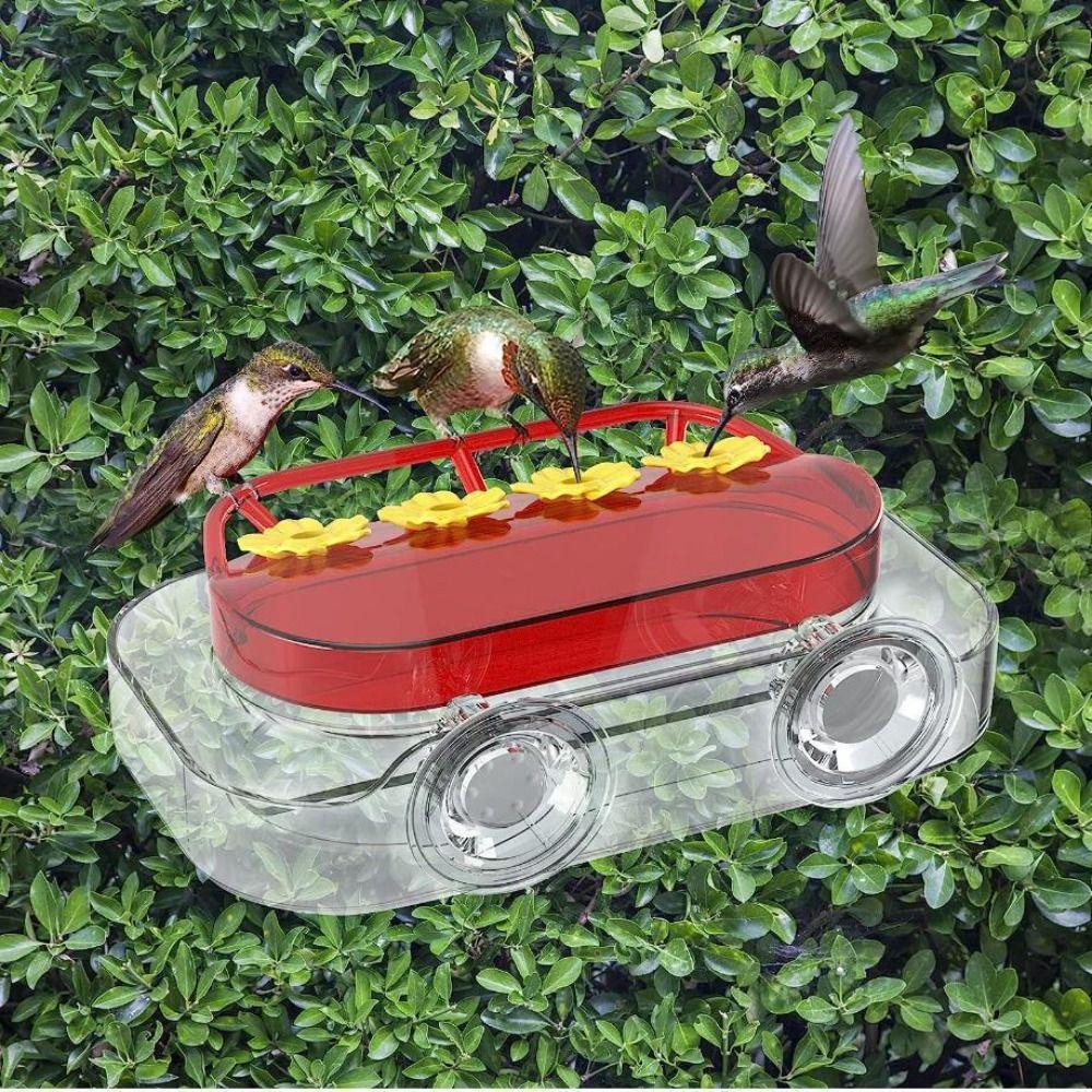 Suction Cups Bird Water Drinker Refillable Window Hanging Feeder Stable Bird Water Station  Balcony