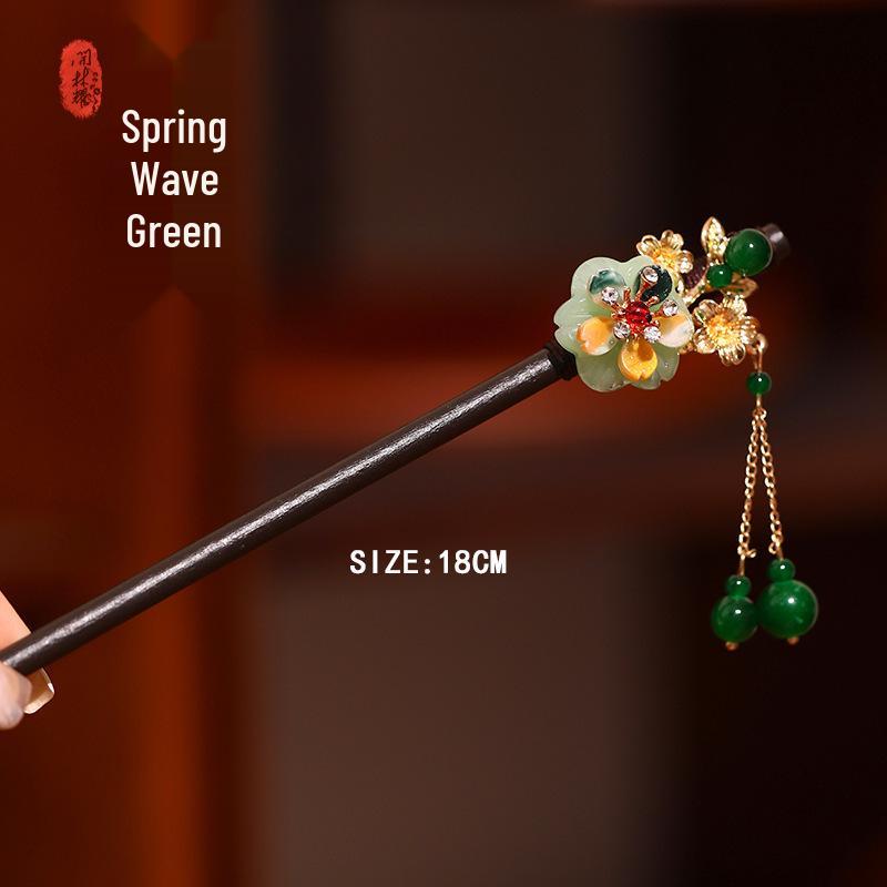 Maiglöckchen Quasten Haarnadel für Damen: Elegante Hanfu-Kopfbedeckung im antiken Stil