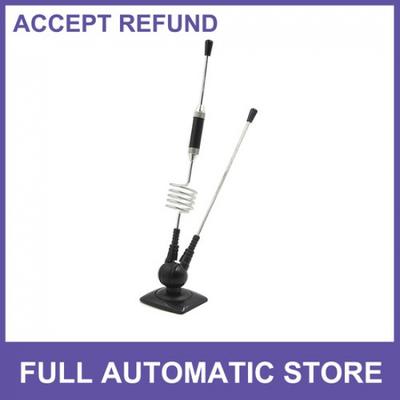 Universal Black Silver Tone Adjustable Decorative Antenna for Auto Vehicle