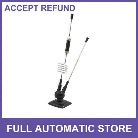 

Universal Black Silver Tone Adjustable Decorative Antenna for Auto Vehicle