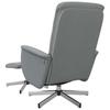 Vidaxl Reclining Massage Chair with Footrest, Light Gray, Fabric