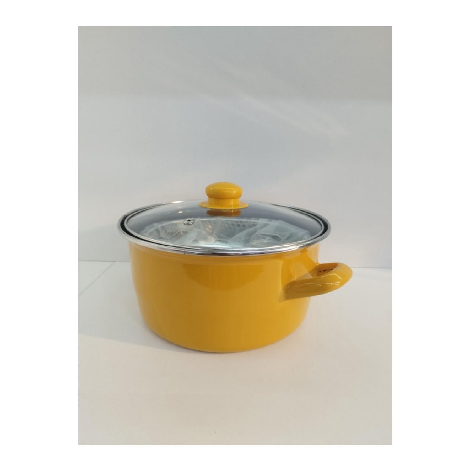 

Enamel Frying Pot 22 cm жовтий