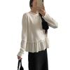 Autumn Winter Korean Style Polka Dot Turtleneck Long Sleeve Women's Slimming Base Layer Shirt