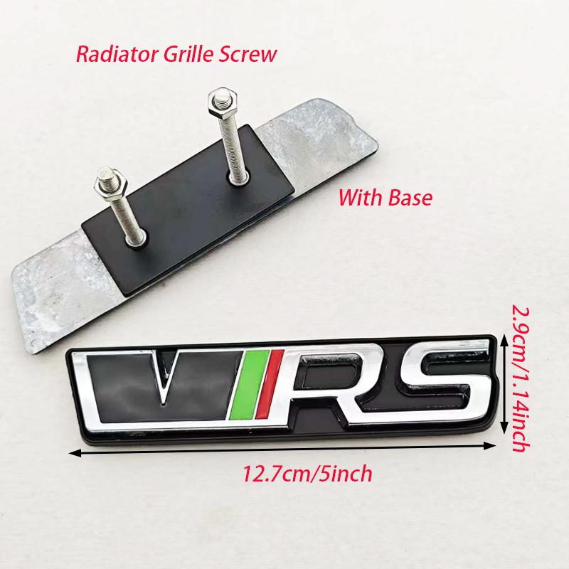 3D Kovové Logo RS Znak Auto VRS Písmena Logo Přední Maska Zadní Víko Kufru Znak Odznak Samolepka Příslušenství