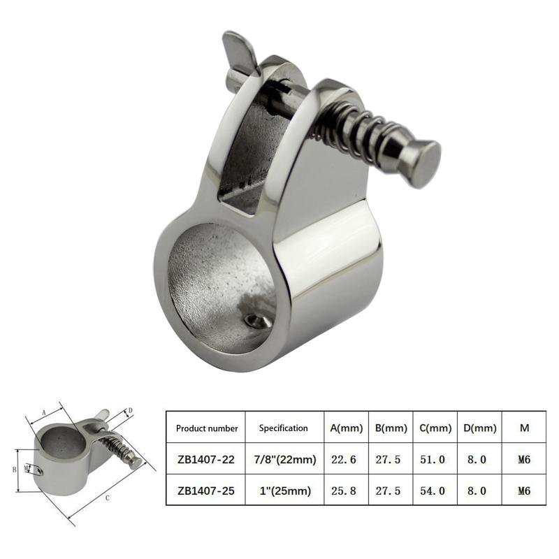 Bimini Top Eye End Cap Clamp Jaw Slide 316 Stainless Steel Suitable for Yacht Boat Accessories Marine Not Easy To Damage