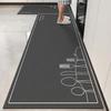 Modern Kitchen Rug PVC Leather Non-slip Waterproof Oil-proof Floor Mat Long Strip Home Decoration Carpet for Safety