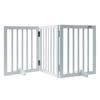 Free Standing Dog Gate 24x60 Inch Freestanding Pet Gate Foldable White