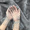 Falbala Full Finger Flexible Accessories Sunscreen Tulle Gloves Spots Lace Mittens Spots Gloves
