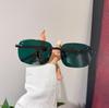Trendy Frameless UV Protection Sunglasses - Men's Fashionable High-End Eyewear