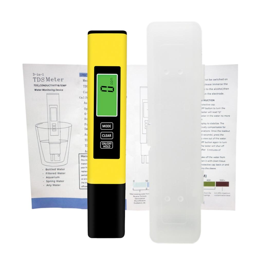 Multi-Function Tds Meter Portable Digital Water Purity Tester Water Tester  for Drinking 0-9999 ppm