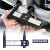 Wheel Hub Hole Distance Measuring Tool Black Sliding Hub Sheet Metal Ruler Ruler Holes Gauge Ruler Lugs 8 PCD Plastic Pitch F2S5