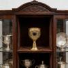 Collectible Embossed Gemstones Shot Glass 50ml Chalice Cup Wine Goblet Liquor Cup for Home Bar Spirits Drinking