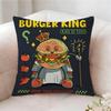 Burger King Brand Pillow Case Pillowcase, Double-sided Printed, Sofa Cushion, Bedroom Headboard Pillow