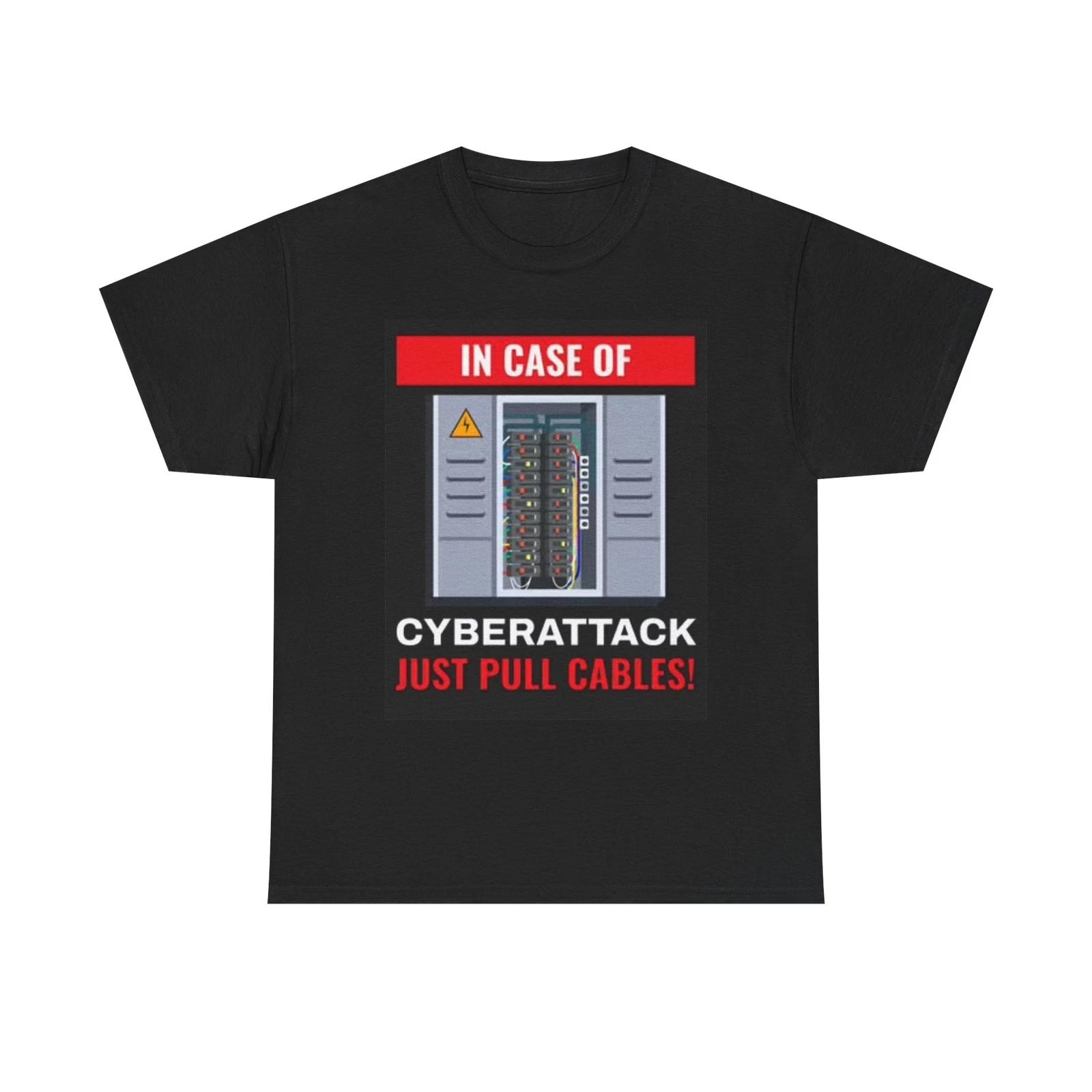 Men s and Women s T-shirts Cyber attack L
