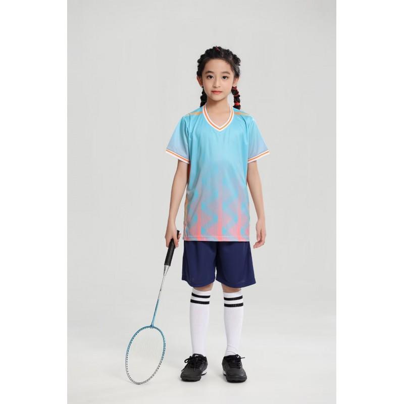 Kids Sports Jerseys Badminton Table Tennis Volleyball Training Breathable Activewear Boys Girls