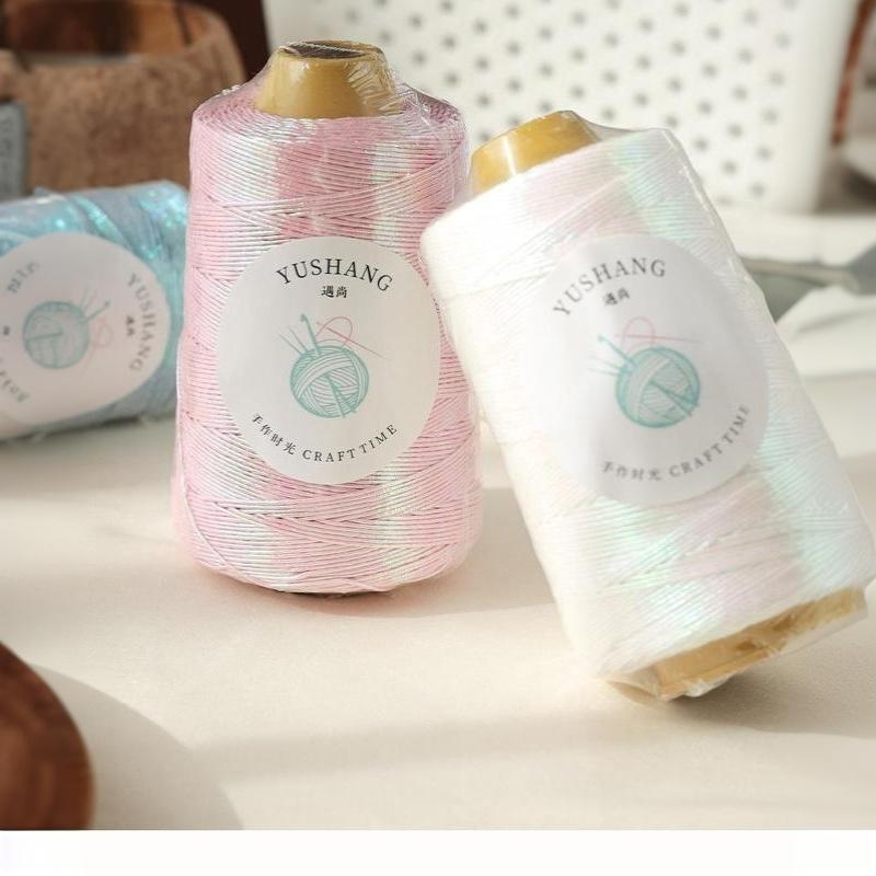 Shiny Glitter Core-Spun Yarn Tear-Resistant Hand Woven Thread for DIY Knitting Bags Purses Home Textile Craft Supplies