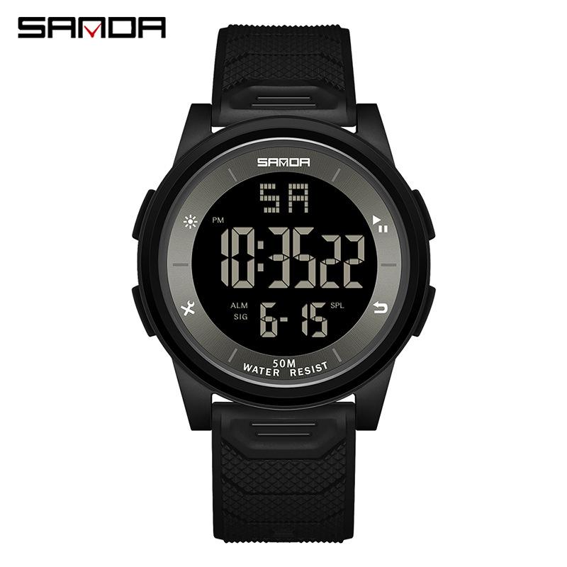 Sanda Waterproof Multifunction Electronic Watch for Teens - Trendy Unisex Design with Alarm