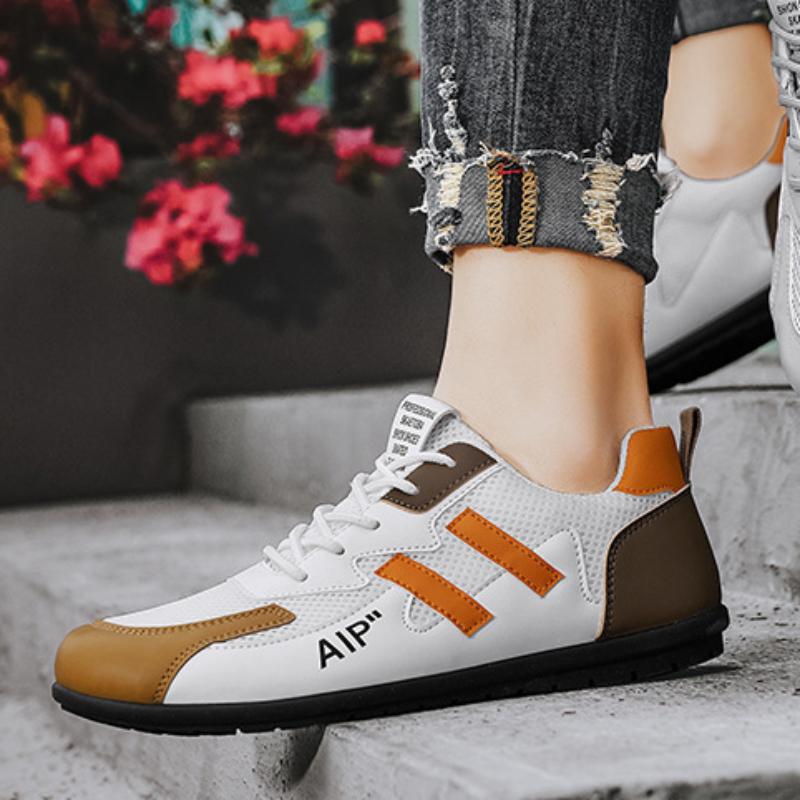 Men's Sneakers Lace Up Breathable Flat Tennis Shoes Summer Outdoor Casual Walking Shoes for Men Zapatillas Hombre