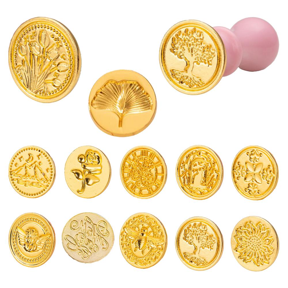 Handgefertigter Custom Rosen Tulpen Wachssiegelstempel Vintage Bastelstempelstempelkopf Karte Umschlag Hochzeitseinladung Geschenkverpackung Scrapbooking