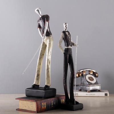 Modern Golf Character Resin Figurines Decoration Items Home Room Desktop Sculpture Crafts Office Study Table Statue Accessories