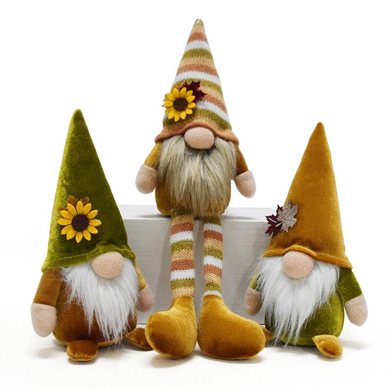 Gnom Plüschdekorationen, Frühling Sommer Sonnenblumen Dekor, Handgefertigte gesichtslose Puppen, Gnom Ornamente Festival Heimdekorationen
