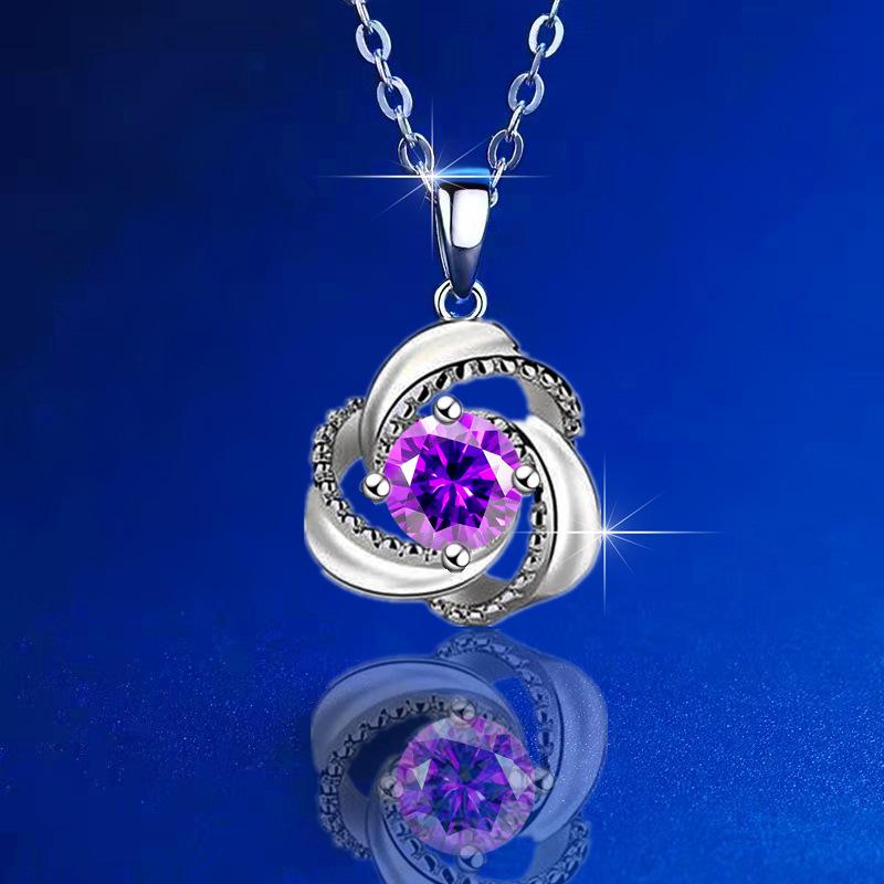 

Изысканное женское ожерелье Ins Niche Clover Hearts and Arrows Diamond Bone ожерелье с подвеской