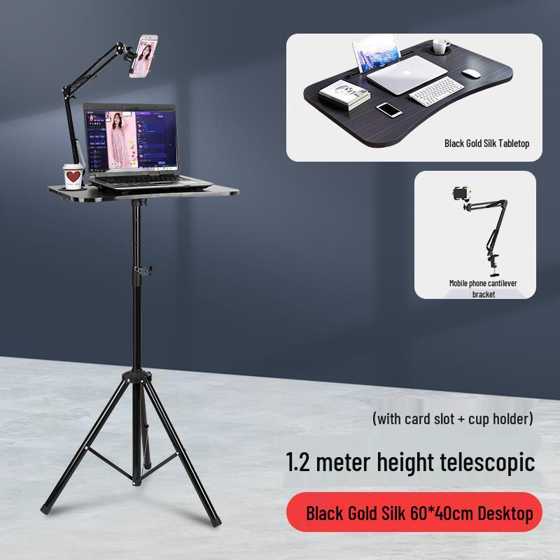 Foldable Portable Laptop Stand Desk: Adjustable Height Riser for Office, Desktop, Outdoor & Live Streaming