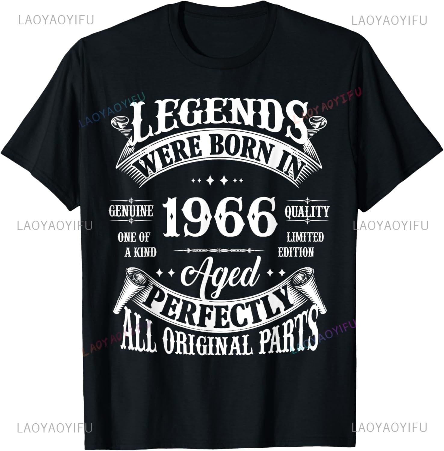 

Vintage Legend Born in 1966 59th Birthday Tee 59 Years Old T-Shirt Custom Printed Graphic T Shirts Mens Clothing Ropa Hombre 4XL