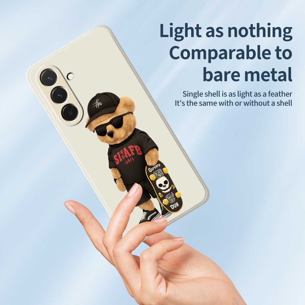 For Samsung Galaxy A36 5G Case Cool Bear Pattern Printing Straight Edge TPU Phone Back Cover