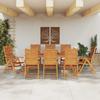 Garden Dining Set 9 pcs Brown Solid Acacia Wood