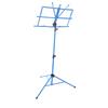 Malý hudební stojan Kovová přenosná police Snadná montáž Zvedací sklopný nastavitelný stojan pro rodinné použitíModrá
