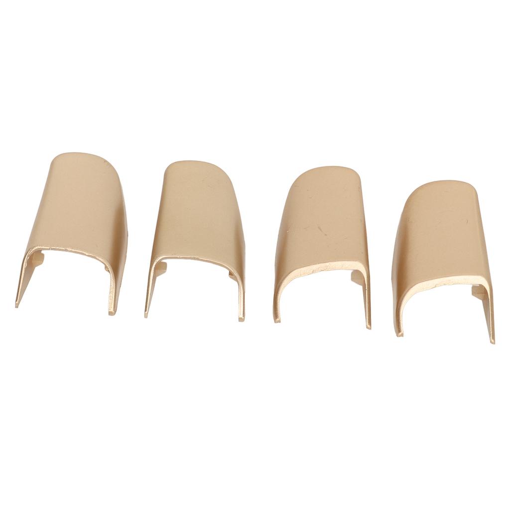 4PCS Door Pull Strap End Cap Light Gold ABS Plastic Luxury Scratch Resistant for Town Car 2003 To 2011