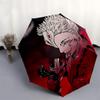 1pc Jujutsu Kaisen Satoru Gojo Umbrella - Automatic Opening Folding Design, 8-Bone Iron Frame Outdoor Umbrella, Perfect Gift for Fans, Travelers, Dail