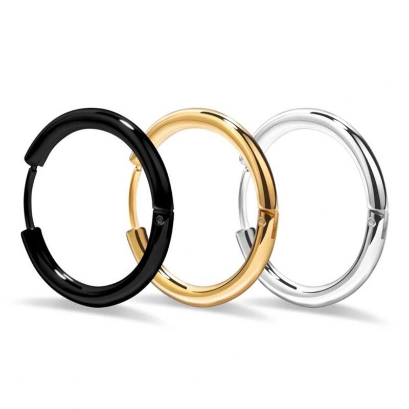 1 Paar Edelstahl Mode Punk Unisex Ohr Hoop Kreis Ohrringe Schmuck Geschenk