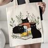Cute Cat Print Tote Bag Large Capacity Shoulder Shopping Bag for Leisure and Everyday Use Multipurpose Reusable Handbag