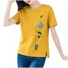Fashion Women Casual Short Sleeve Letter  Blouse Ladies T-Shirt Tops