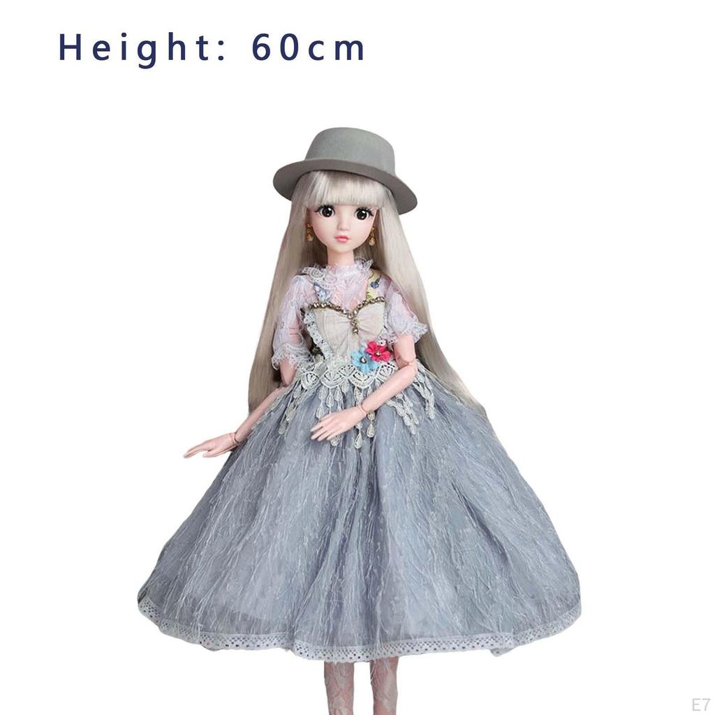 24 inch Ball Jointed Doll Princess with Clothes and Accessories Fashion BJD Dolls for Kids