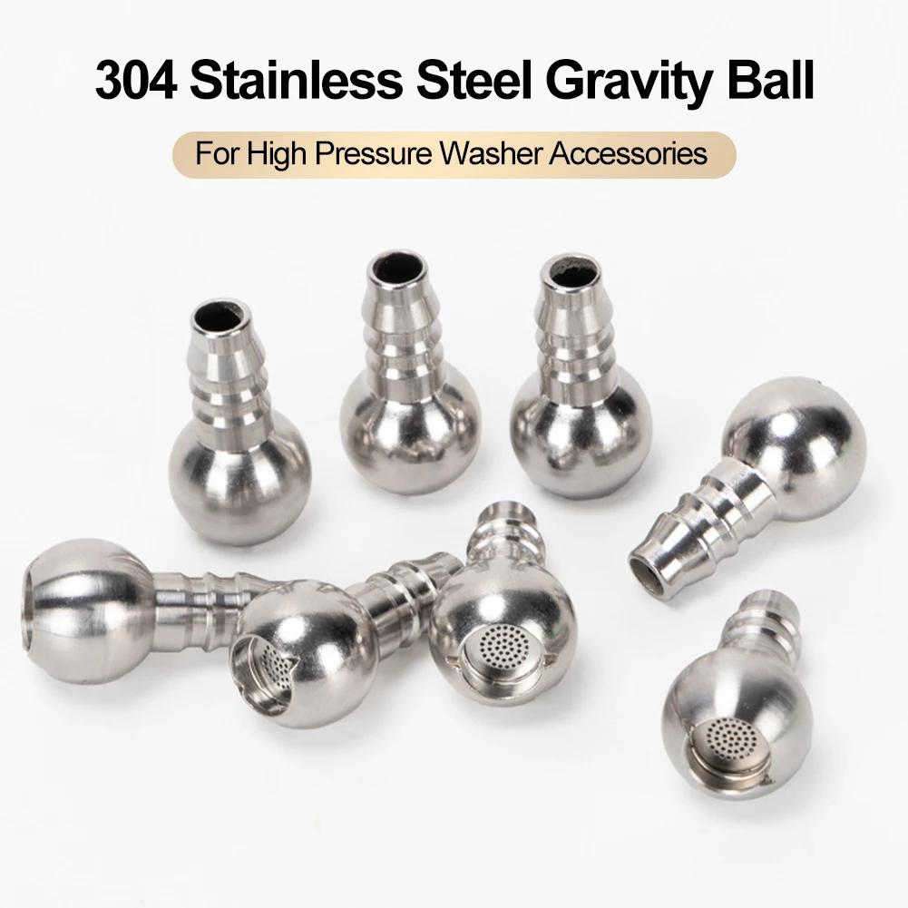1pcs Stainless Steel Foam Cannon Filter Weighted Straw Filter Ball Hose Attachment Washer Car Foam Accessories