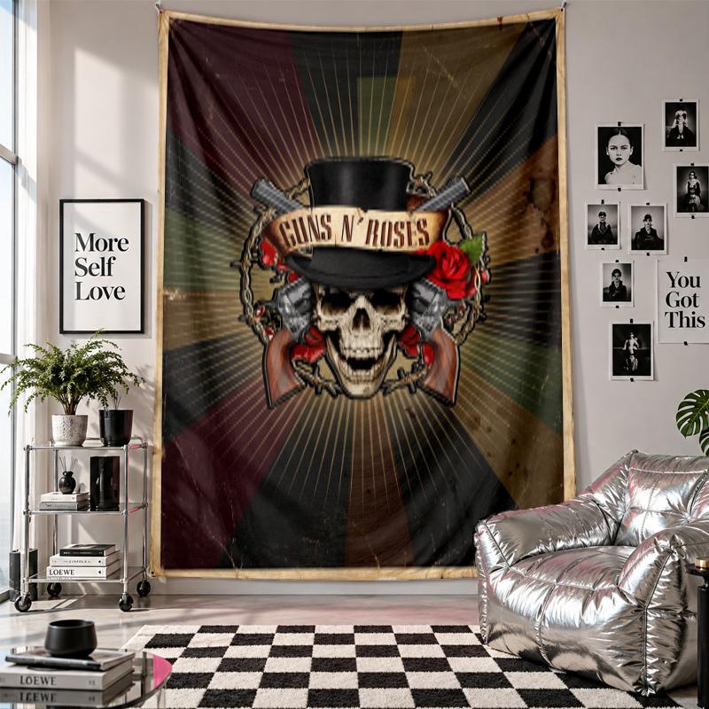 Guns N’ Roses Wall Tapestry Home Decor Wall Hanging Cloth for Bedroom Living Room Background
