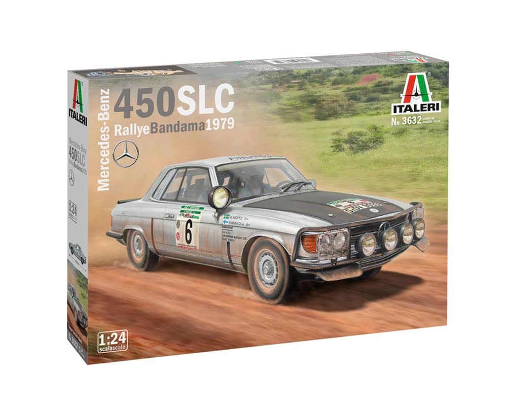 Italeri 1/24 Scale Mercedes 450SLC Rally Bandama (Ivory Coast) 1979 Plastic Model Kit with Japanese Instructions (IT3632)