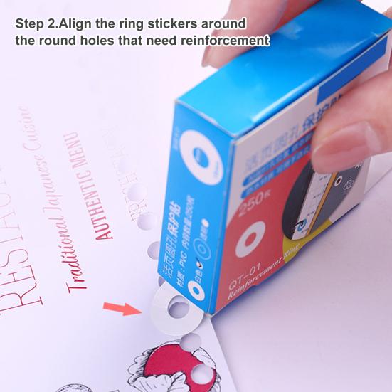 250 Adet Kağıt Tamir Etiket DIY Mini Kendinden Yapışkanlı Anti-break Gevşek Yapraklı Kağıt Koruyucu Ofis Malzemeleri