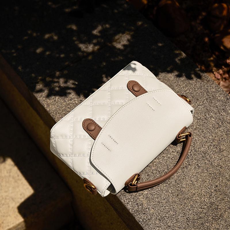Casual Versatile Small Square Bag 2025 Autumn Winter New Fashion Design Single Shoulder Bag Genuine Leather Commuter Crossbody Bag