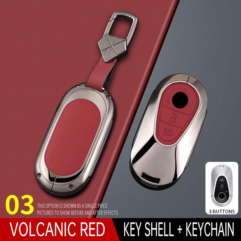 Mercedes Key Case for C-Class, S-Class, GLC, and Maybach - Suitable for Men and Women, Metal Key Shell for C200L, GLC300, C260L